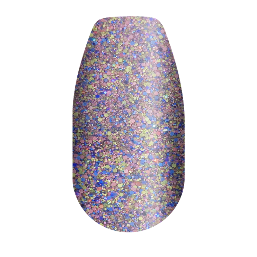 Cosmic Confetti Nail Dip Powder, Purpel Mixed Glitter Dip Nail, Retro Pink Mixed Glitter Dipnail