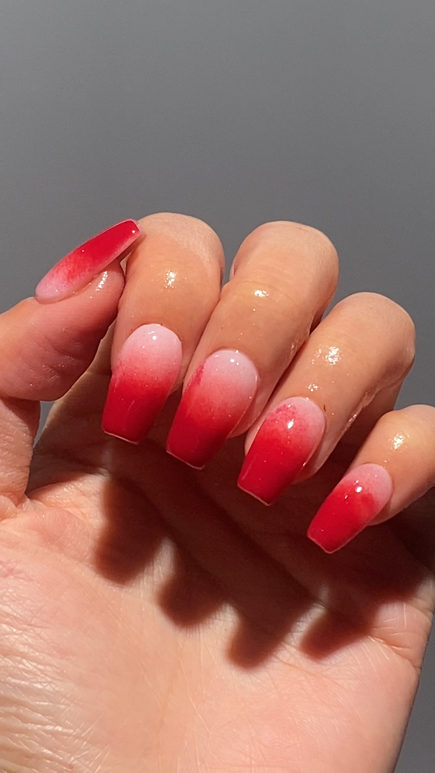 Layered Dip Powder Nails with Ombre Magic