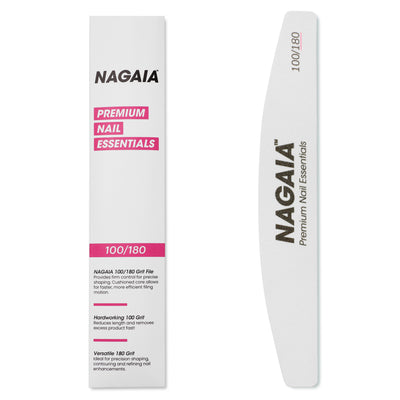 NAGAIA Premium Nail File 180/100 Grit