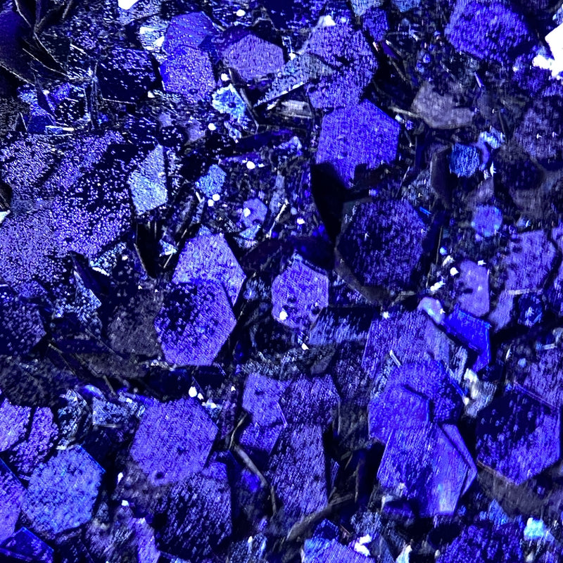 NAGAIA Silencer dip powder — blue chunky glitter nail color swatch