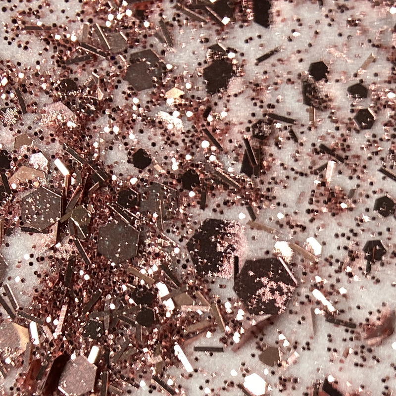 NAGAIA Pink Glazer dip powder — pink chunky glitter nail color swatch