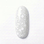 NAGAIA Coconut Jelly dip powder — white mixed glitter nail color swatch