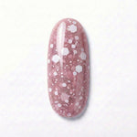 NAGAIA Strawberry Milk dip powder — pink mixed glitter nail color swatch