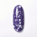 NAGAIA Taro Splash dip powder — purple mixed glitter nail color swatch
