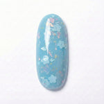 NAGAIA Hydrangea Mist dip powder — blue shaped glitter nail color swatch