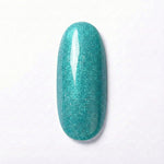 NAGAIA Arctic Teal dip powder — green super shine nail color swatch