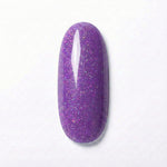 NAGAIA Violet Aurora dip powder — purple super shine nail color swatch